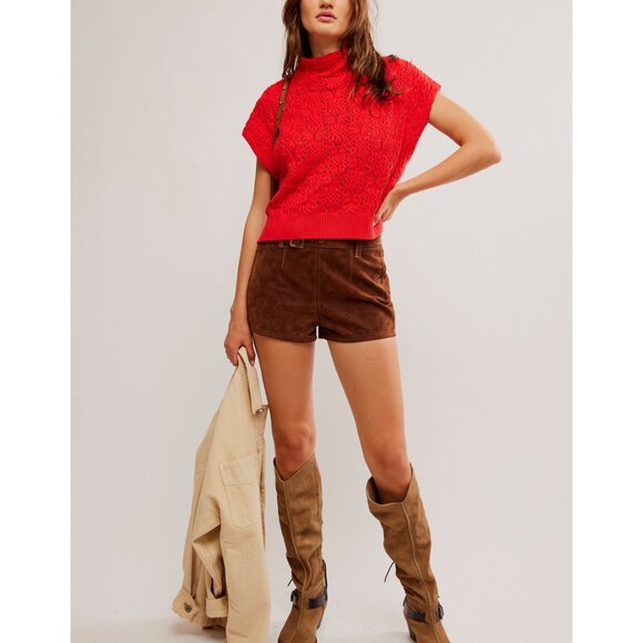 FREE PEOPLE Vickie Mock Neck Sweater / Heart Eyes - Picture 5 of 6